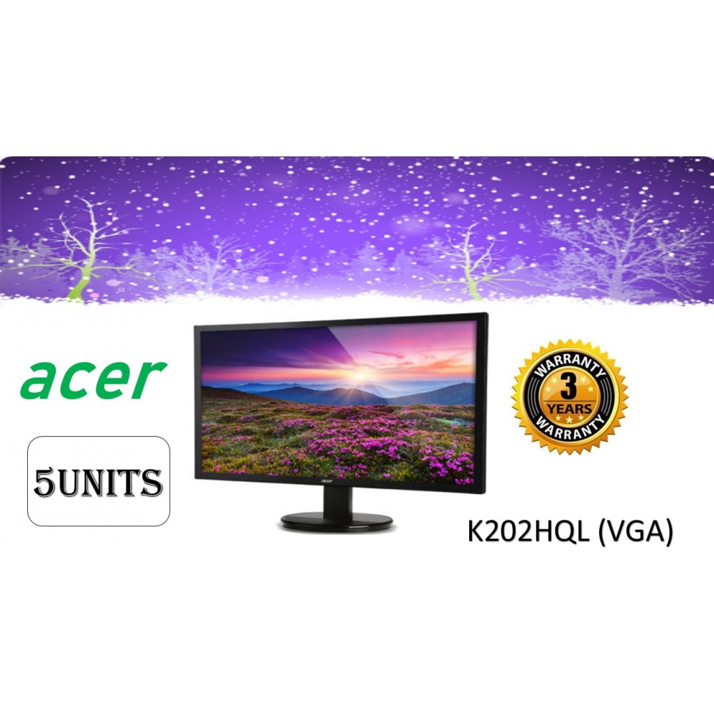 ACER 19.5" K202HQL LED MONITOR  (VGA ONLY) - 3 years warranty