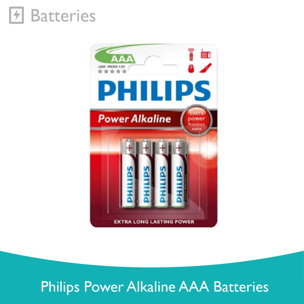 Philips Power Alkaline AAA Batteries Philips Power Alkaline AAA Batteries