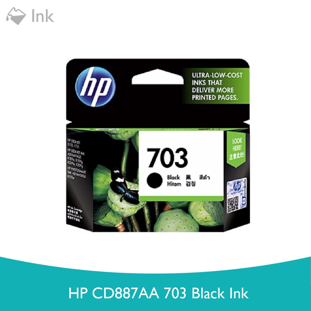HP CD887AA 703 Black Ink HP CD887AA 703 Black Ink