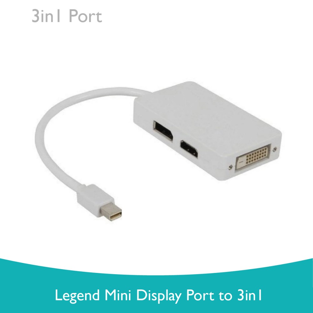 Legend Mini Display Port To 3IN1 HDMI/DP/DVI
