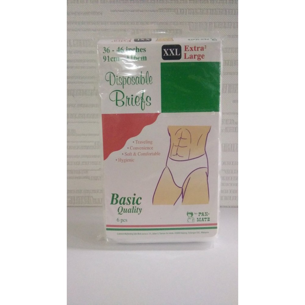 Pan-Mate Disposable Briefs xxl 6 Pan-Mate Disposable Briefs xxl 6