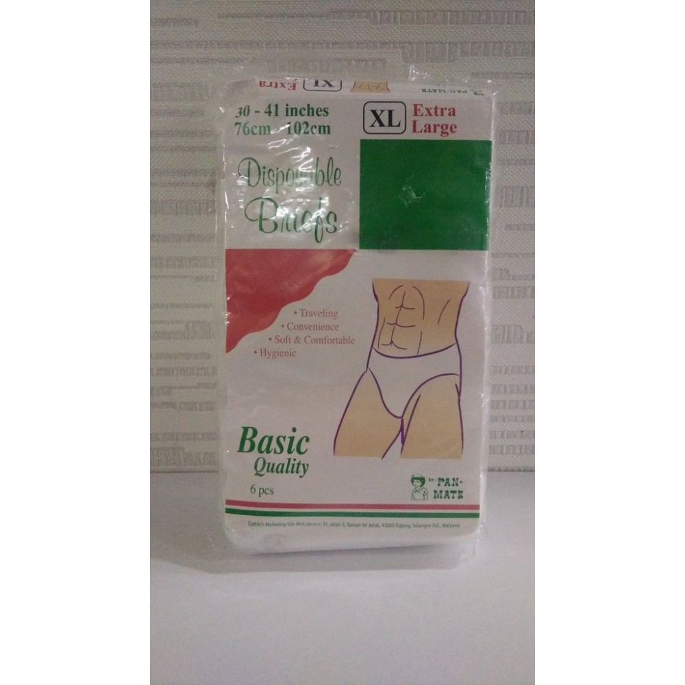 Pan-Mate Disposable Briefs xl 6 Pan-Mate Disposable Briefs xl 6