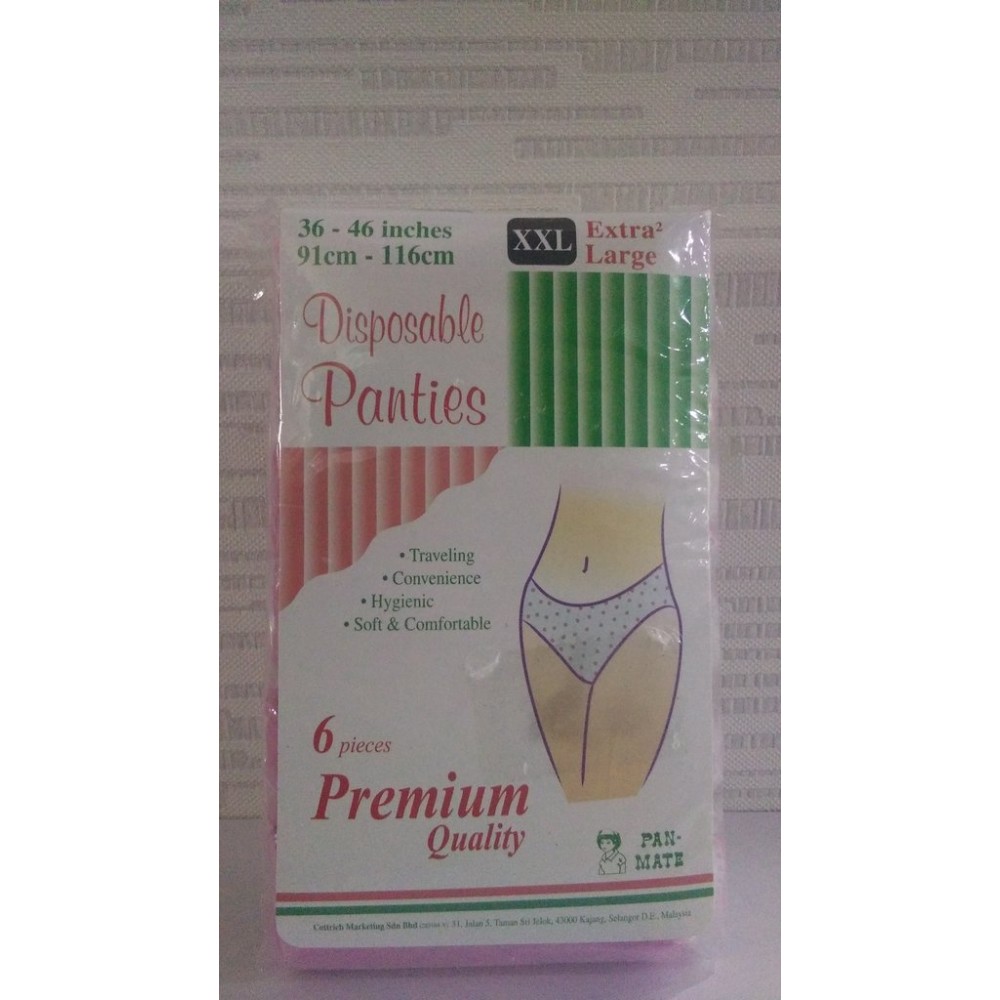 Pan-Mate Disposable Panties xxl 6 Pan-Mate Disposable Panties xxl 6
