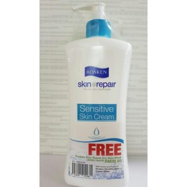 image of Rosken skin repair sensitive skin cream free dry skin wash 400ml+400ml