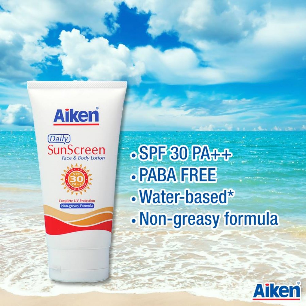 Aiken Daily Sunscreen Face & Body Lotion SPF 30 PA++ Aiken Daily Sunscreen Face & Body Lotion SPF 30 PA++