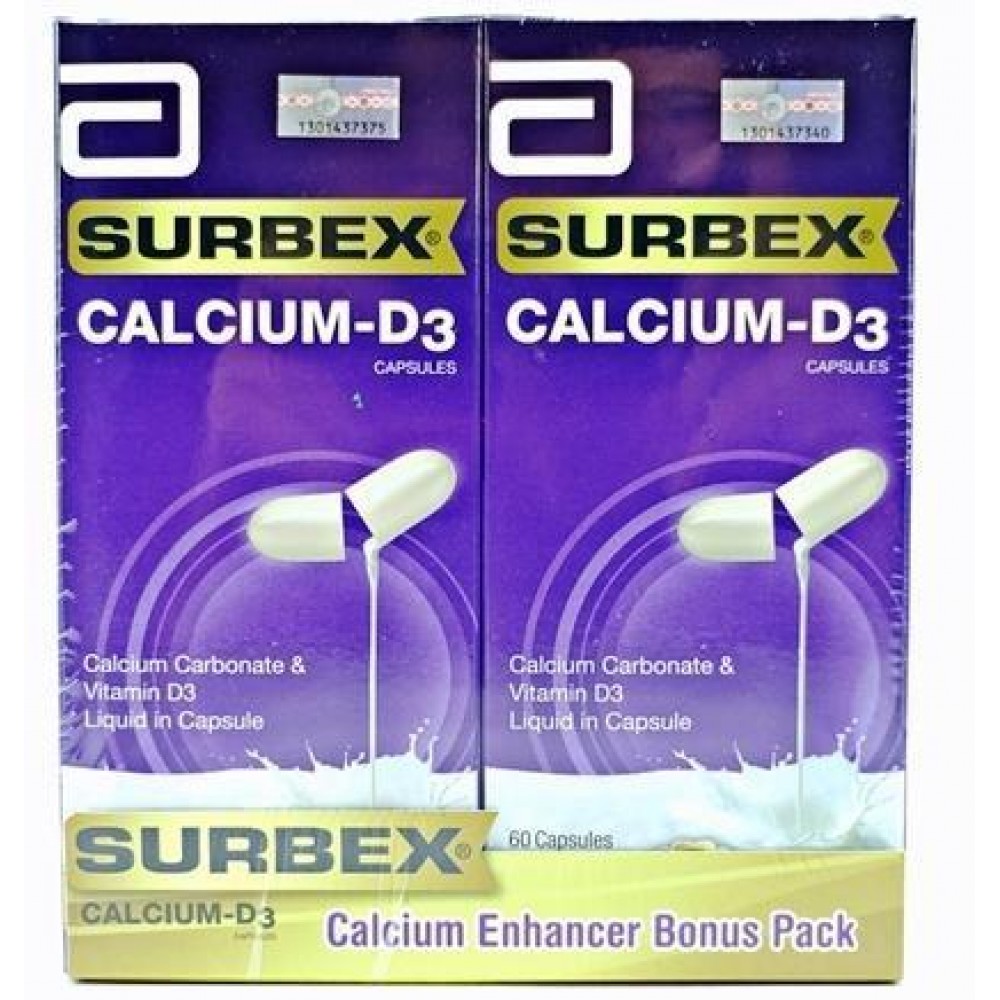ABBOTT SURBEX CALCIUM D-3 2*60S (9557478413722) ABBOTT SURBEX CALCIUM D-3 2*60S (9557478413722)