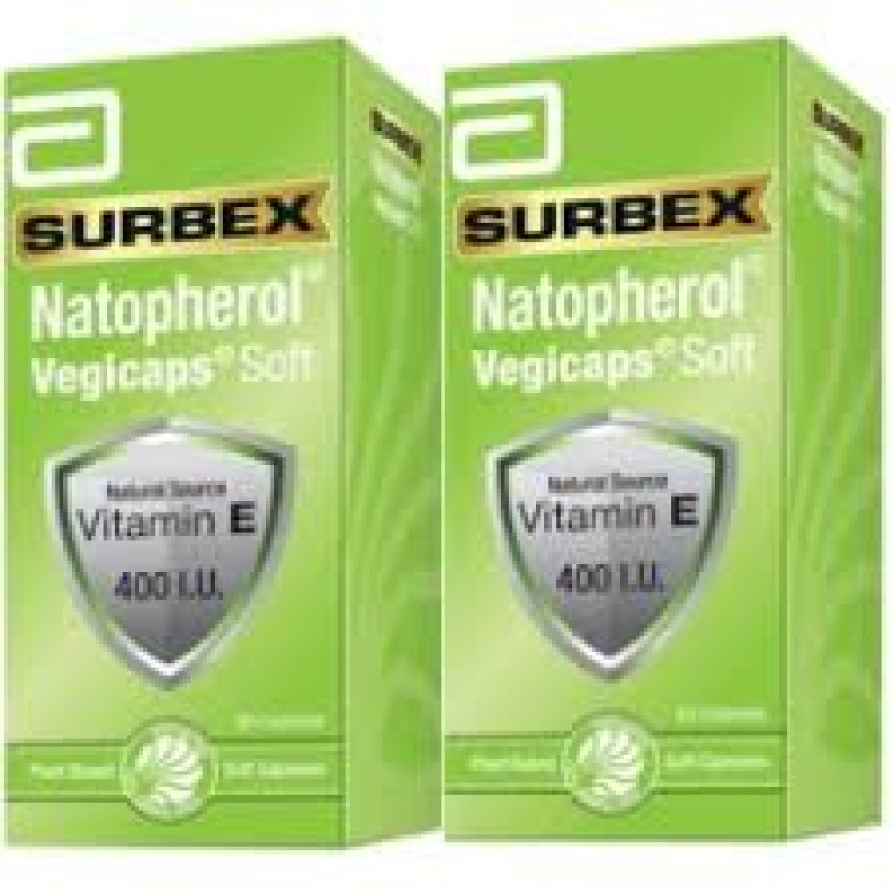 Abbott Surbex Natopherol Vegicaps Soft Vitamin E 400IU (60sx2) Abbott Surbex Natopherol Vegicaps Soft Vitamin E 400IU (60sx2)