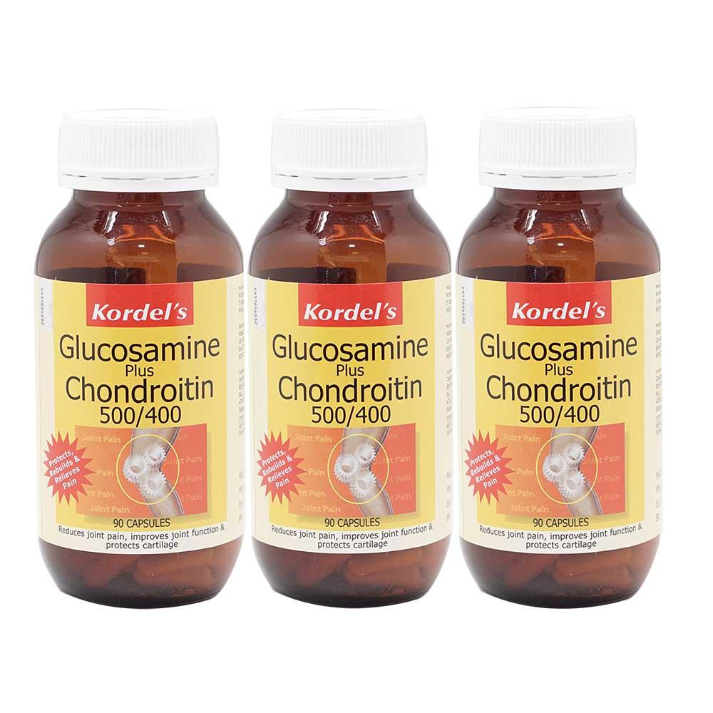 Kordels Glucosamine Plus Chondroitin 500/400 90capx3 bottles Kordels Glucosamine Plus Chondroitin 500/400 90capx3 bottles
