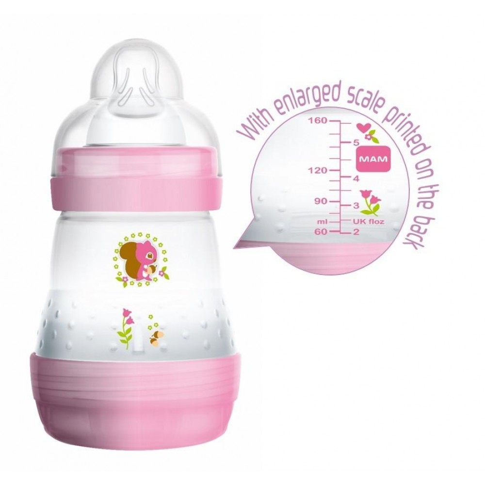 Mam 0+ Month Baby Bottle Anti-Cloric 2x160ml Mam 0+ Month Baby Bottle Anti-Cloric 2x160ml