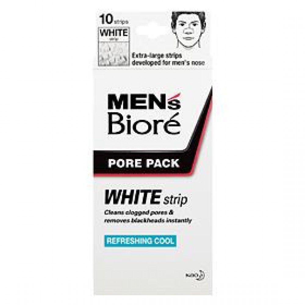 Mens Biore Pore Pack White Strip Refreshing Cool 10s Mens Biore Pore Pack White Strip Refreshing Cool 10s