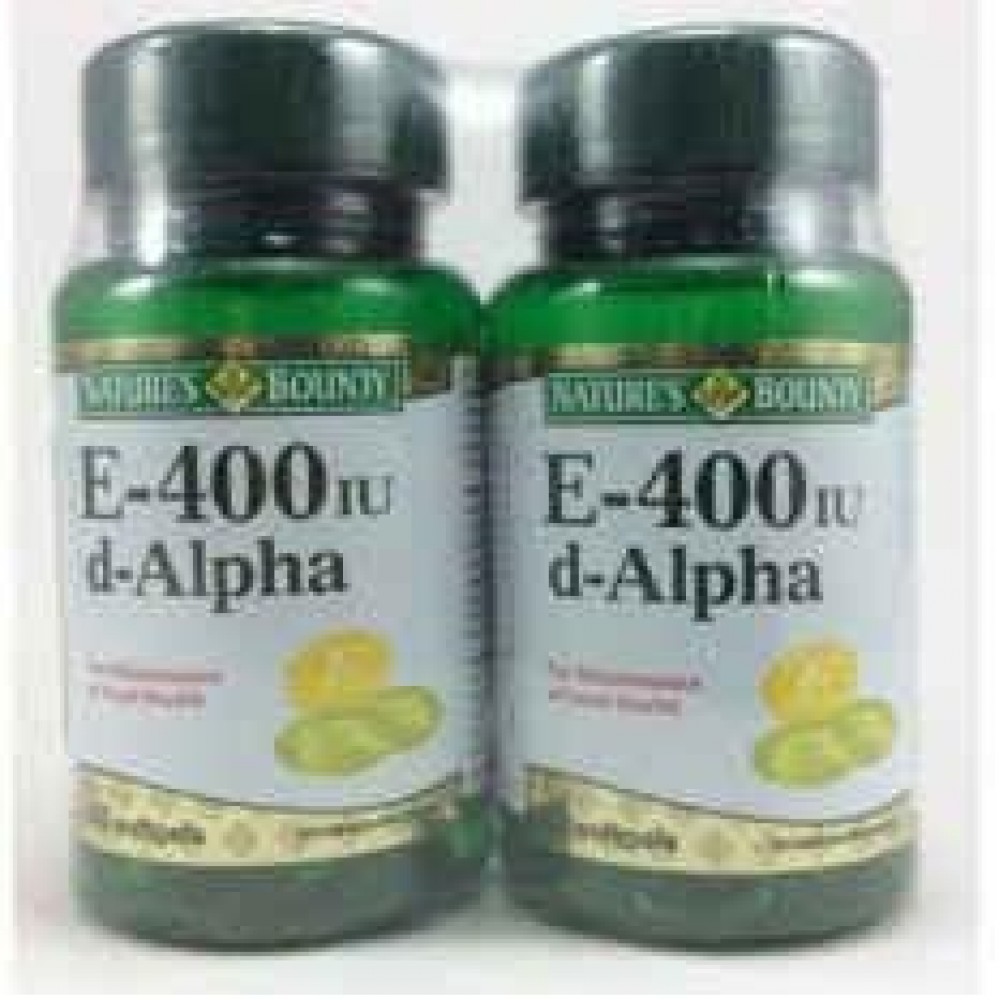 NATURES BOUNTY E-400iu d-ALPHA 2 x 60s NATURES BOUNTY E-400iu d-ALPHA 2 x 60s