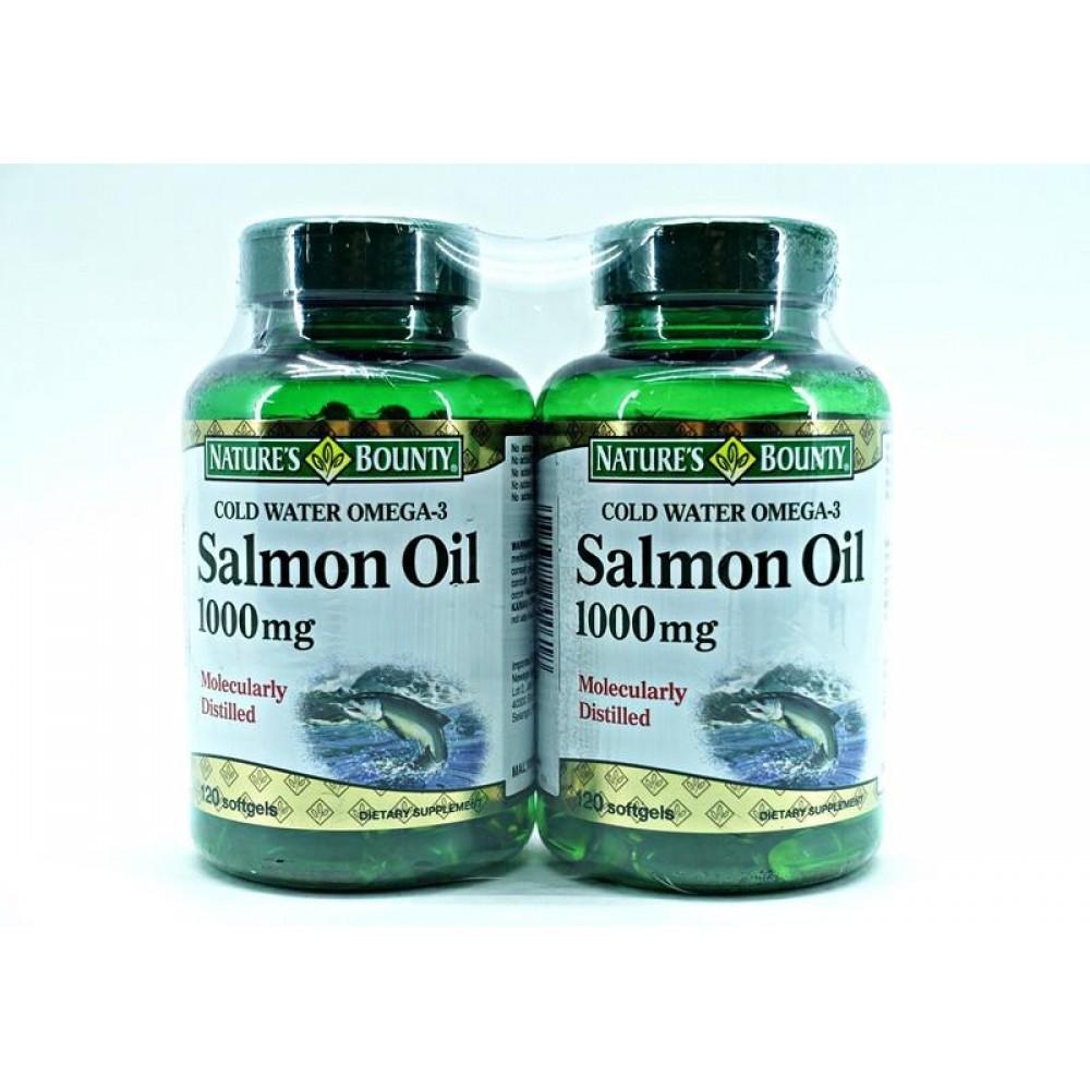 NATURES BOUNTY SALMON OIL 1000MG 2 X 120S NATURES BOUNTY SALMON OIL 1000MG 2 X 120S