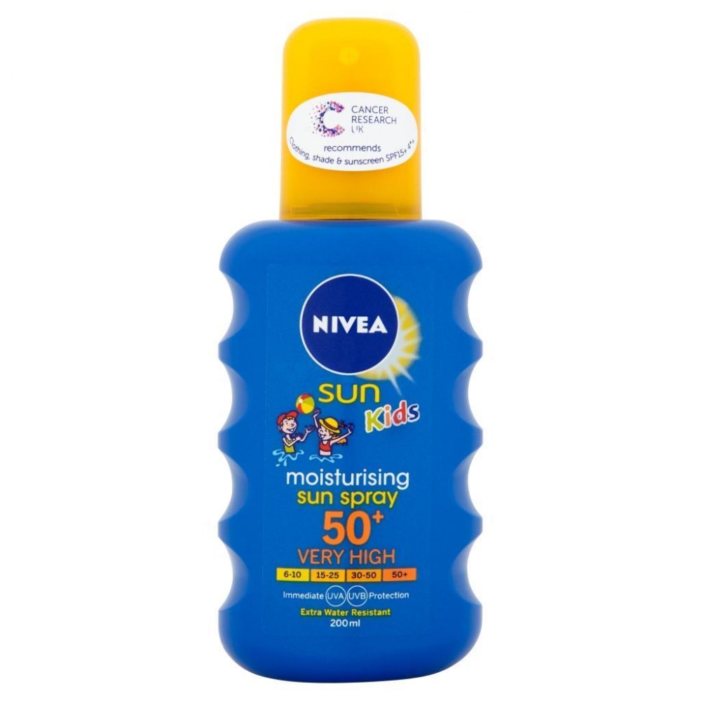 Nivea Sun Kids Moisturising Sun Spray Very High SPF 50+( 200 ml) Nivea Sun Kids Moisturising Sun Spray Very High SPF 50+( 200 ml)