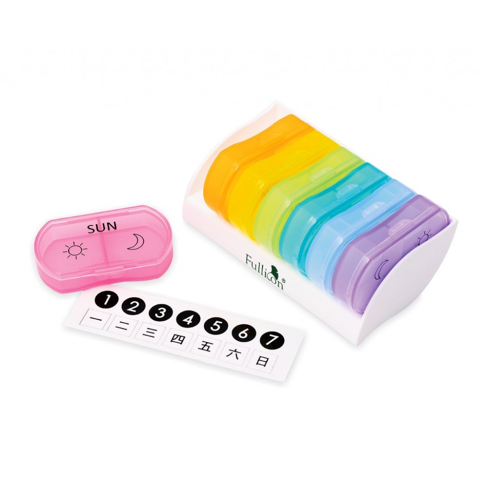 Fullicon 7-days Rainbow pill organizer Fullicon 7-days Rainbow pill organizer