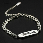 Valentine's couple king queen bracelet