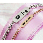 Valentine's couple king queen bracelet