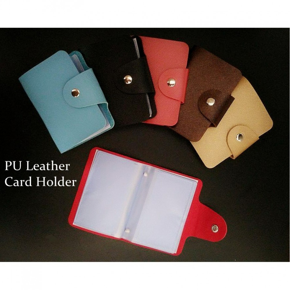 PU Leather Credit Business Card Holder