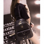 Plain Simple Travel Casual Multipurpose Ribbon Bow-tie ladies backpack