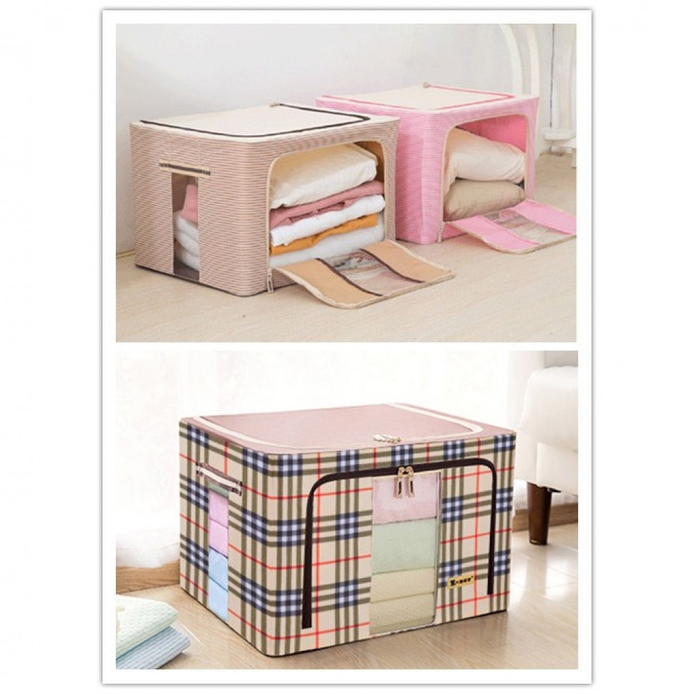 Oxford Clothes Storage Box with Stainless Steel Frame Work Oxford Clothes Storage Box with Stainless Steel Frame Work