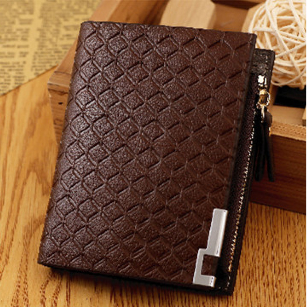 Men Wallet Purse Leather Casual Business Big Capacity Card Holder Korean Fashion