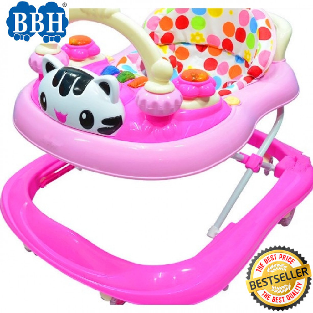BBH 839 Baby Strong Based Walker With English Song And Light (Pink) BBH 839 Baby Strong Based Walker With English Song And Light (Pink)