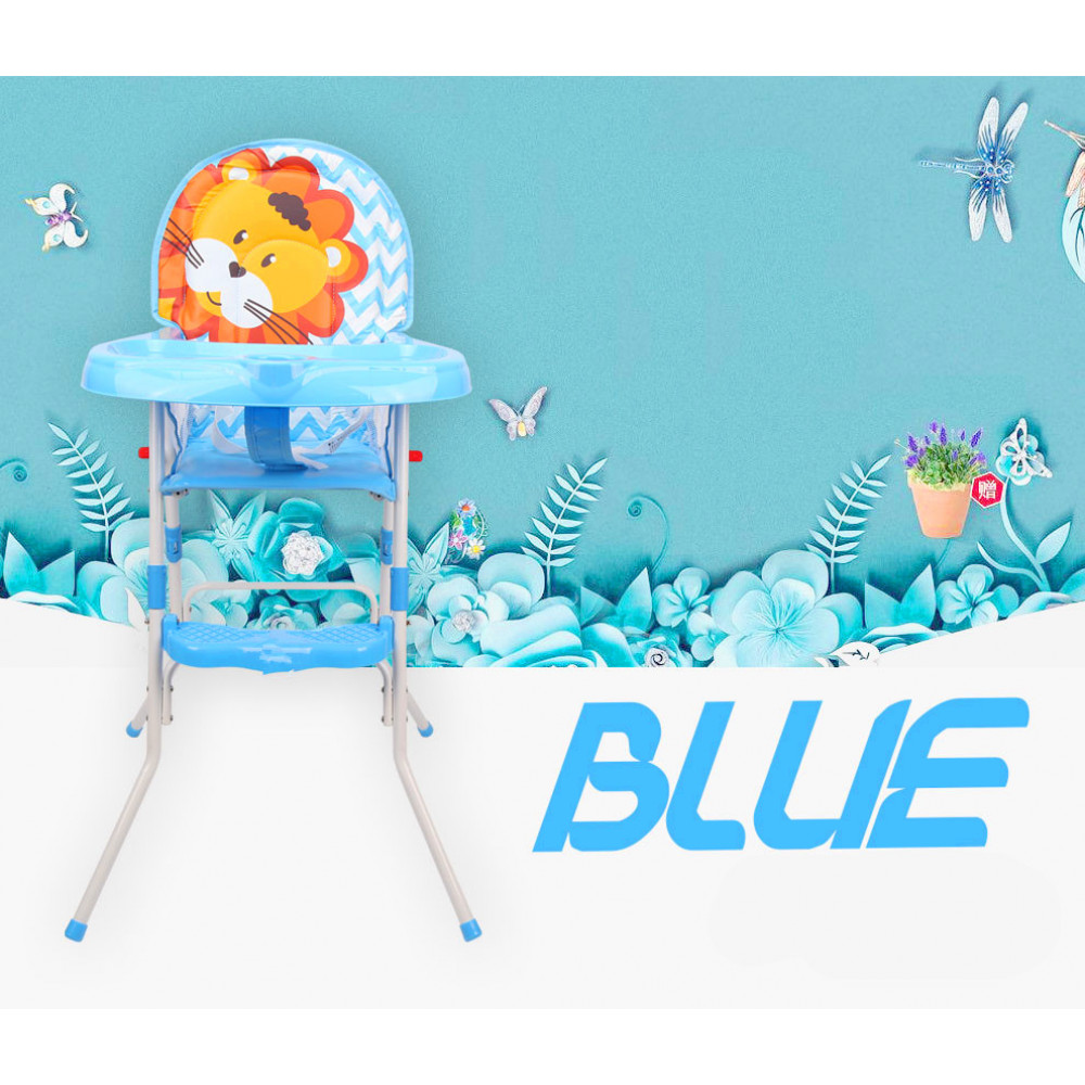 2 in 1 Premium Baby High Chair With Safety Belt With Cushion Best Seller (Blue) 2 in 1 Premium Baby High Chair With Safety Belt With Cushion Best Seller (Blue)
