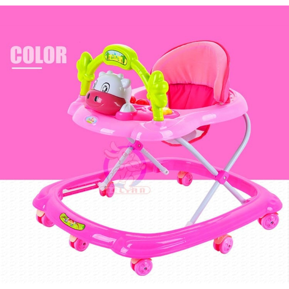 BBH 349 Baby Walker With Stopper/English Song (Pink) BBH 349 Baby Walker With Stopper/English Song (Pink)