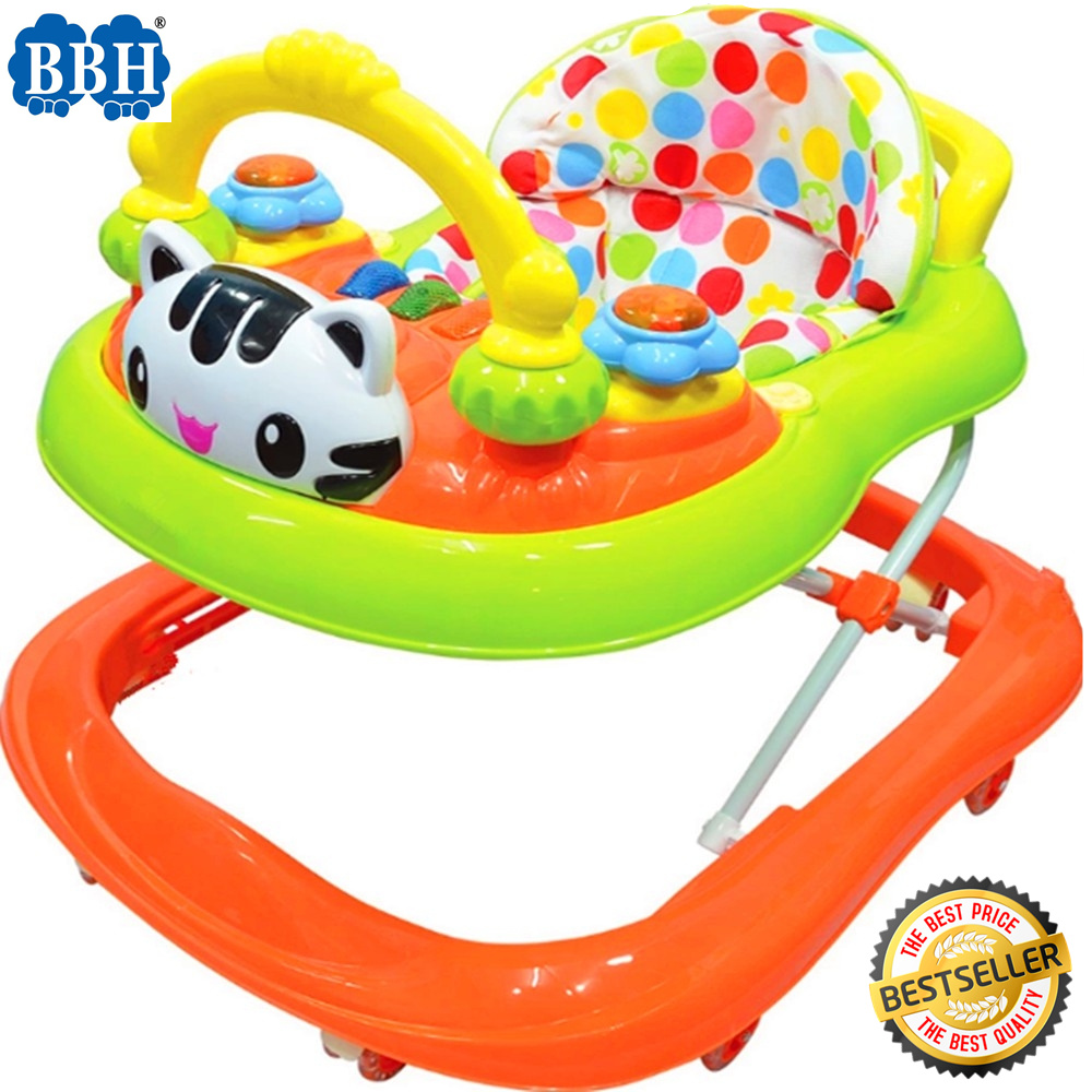 BBH 839 Baby Strong Based Walker With English Song And Light (Orange) BBH 839 Baby Strong Based Walker With English Song And Light (Orange)