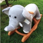 Woodalion Baby Elephant Infant Rocker
