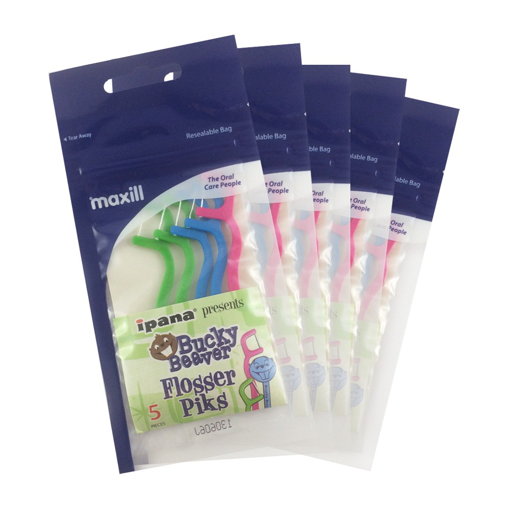 Maxill Bucky Beaver Flosser 5psc, 5packs/bundle