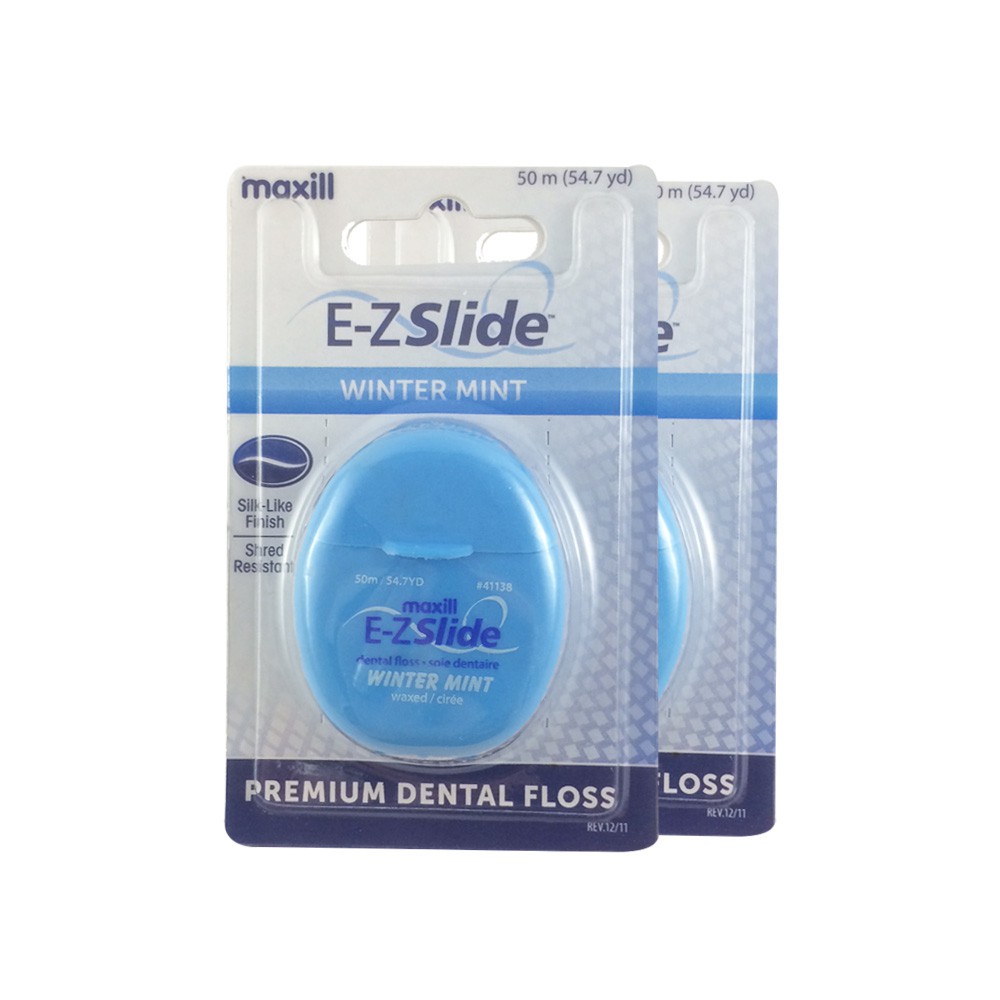 Maxill Ez Slide Floss 50m, Winter Mint, 2pcs / bundle