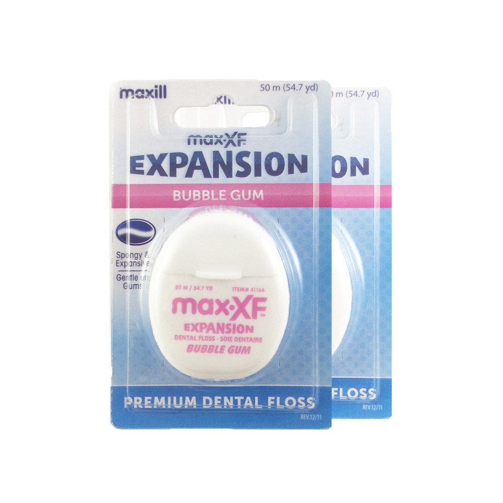 Maxill Expansion Dental Floss, Bubble Gum, 2pcs / bundle