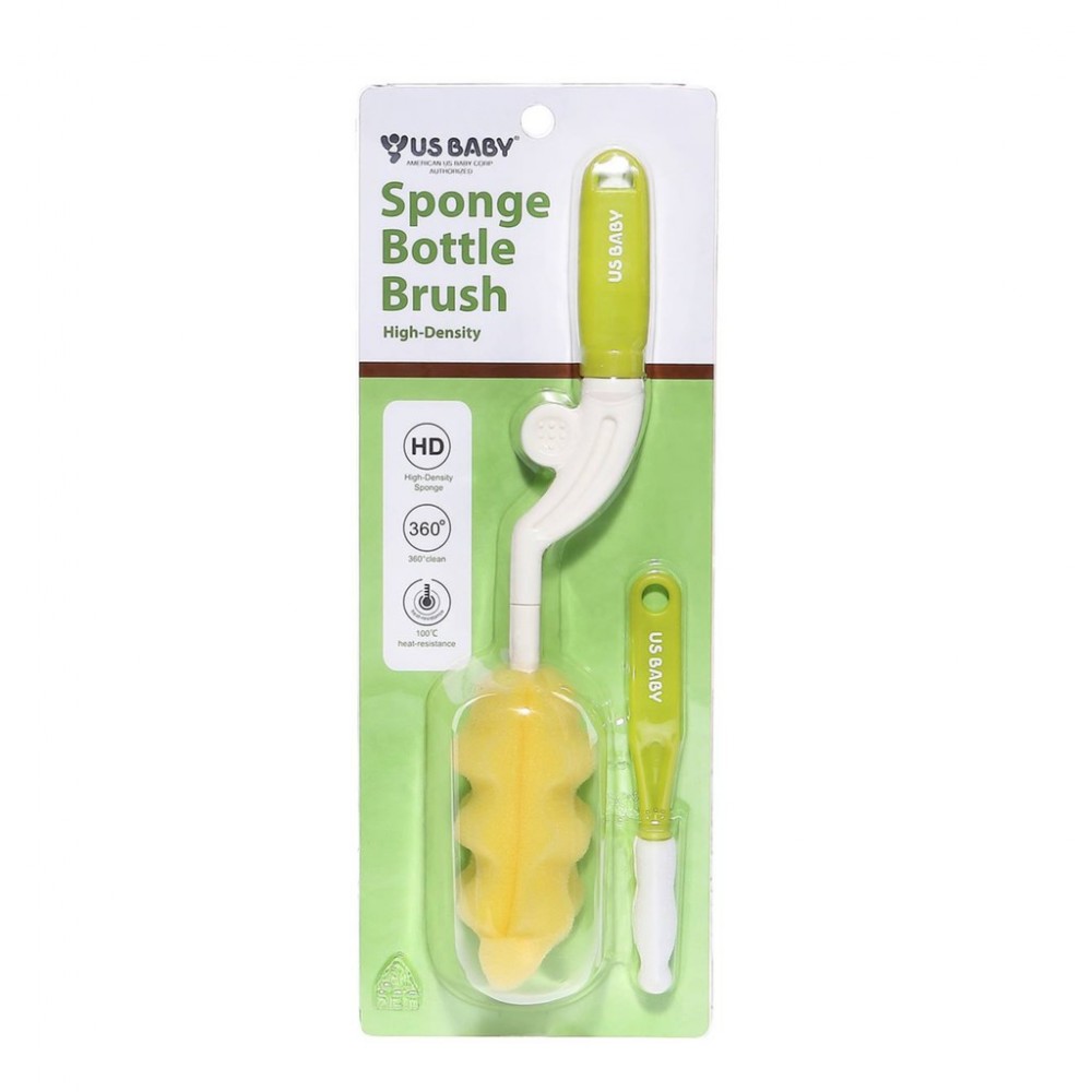 US Baby High Density Sponge Bottle and Teat Brush