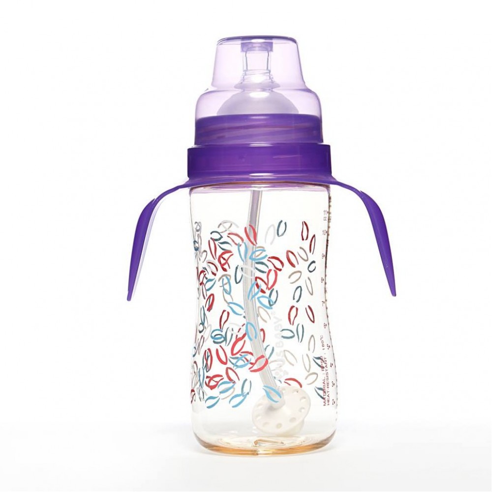 LACTA FLEX , PPSU Wide Neck Bottle with Handle / Straw