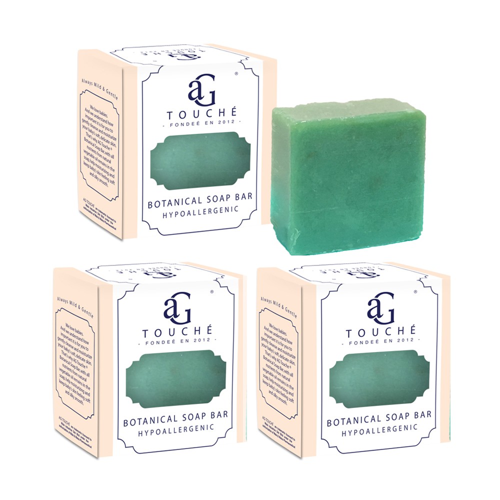 AG Touché Botanical Baby Soap Bar Oriental Tea (80g) [Bundle of 3]