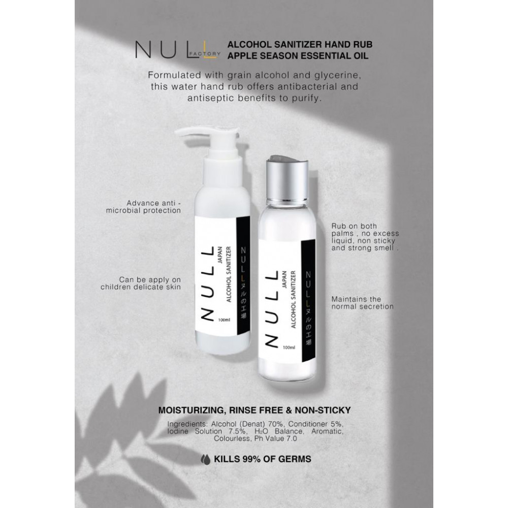 Null JPN Alcohol Sanitizer 100ML -Drip Drop