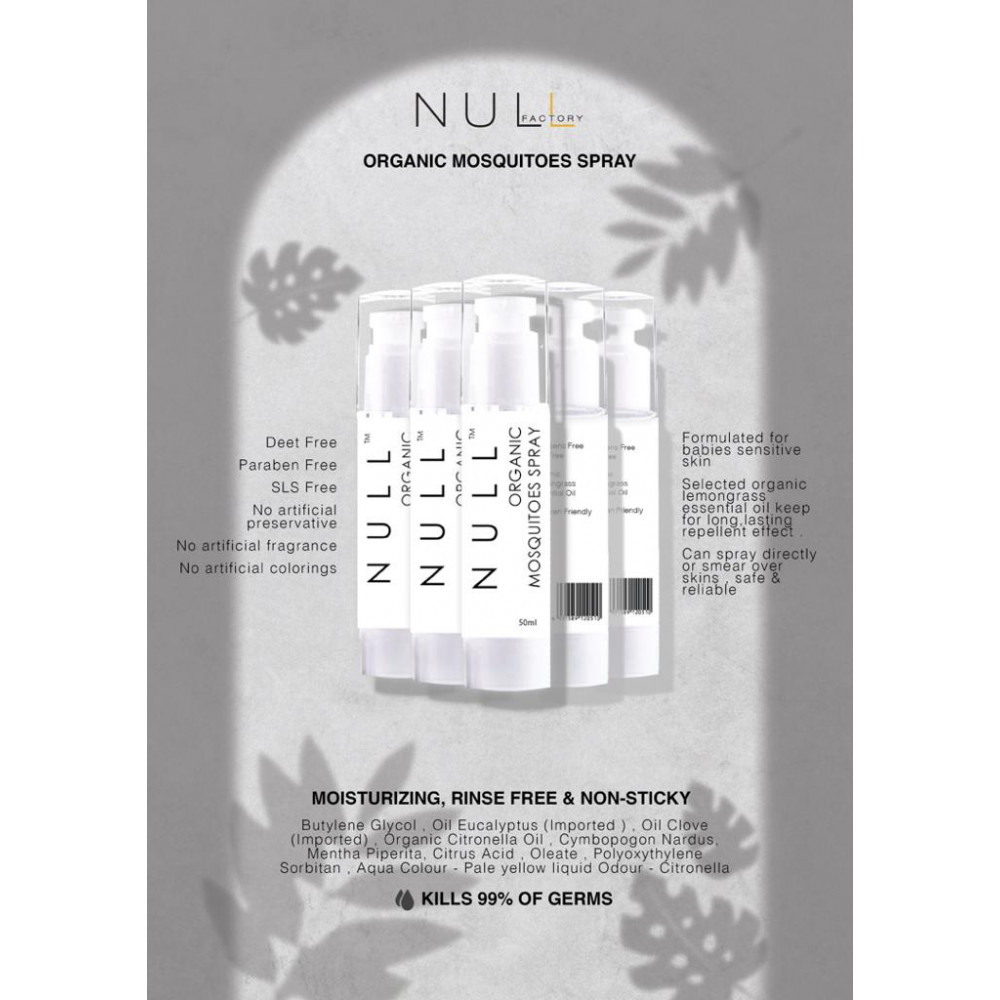 Null Organic Mosquitoes Spray 50ML 