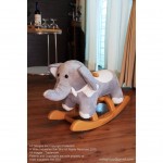 Woodalion Baby Elephant Infant Rocker