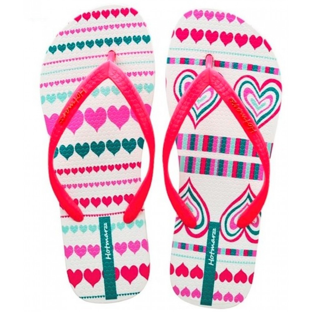 Hotmarzz Women Summer Beach Flat Sandals / Slippers / Flip Flops Heart Love (Red) Hotmarzz Women Summer Beach Flat Sandals / Slippers / Flip Flops Heart Love (Red)