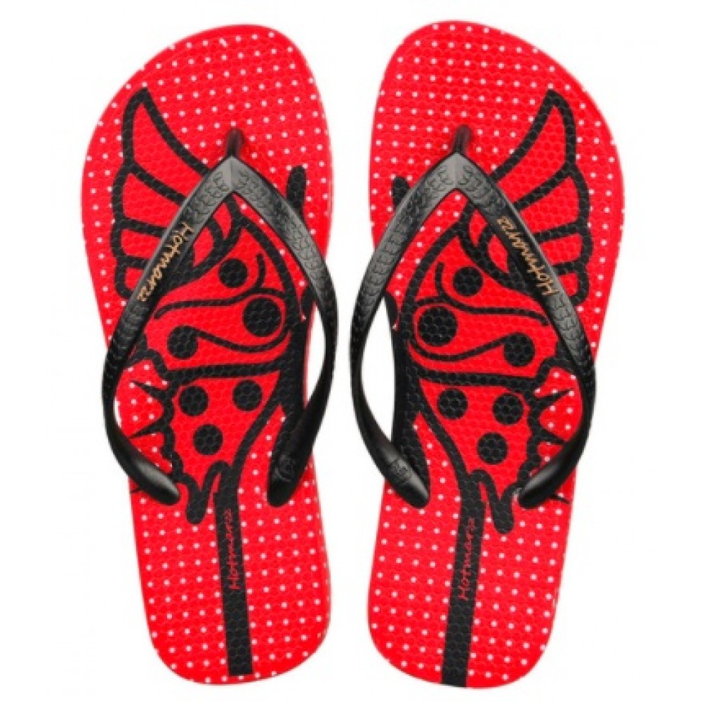 Hotmarzz Women Summer Beach Flat Sandals / Slippers / Flip Flops Butterfly Series (Red) Hotmarzz Women Summer Beach Flat Sandals / Slippers / Flip Flops Butterfly Series (Red)