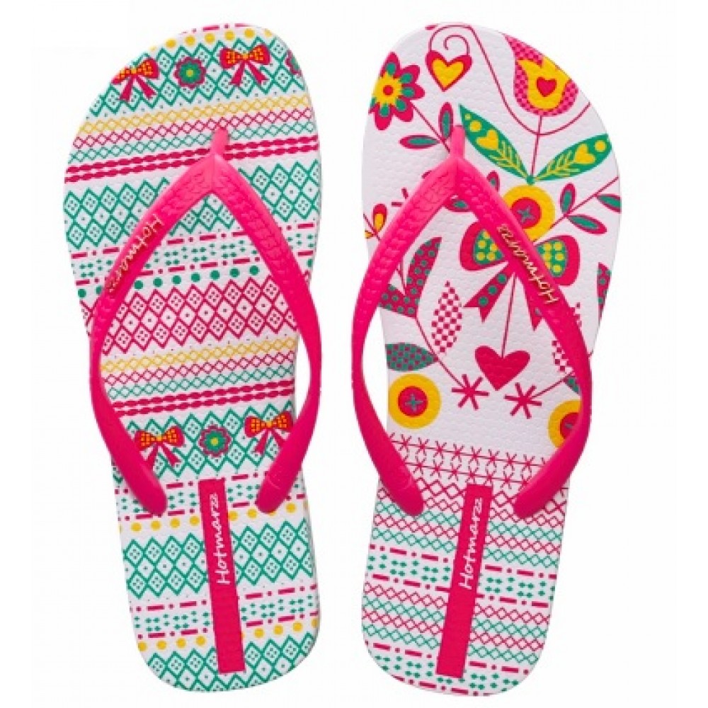 Hotmarzz Women Summer Beach Flat Sandals / Slippers / Flip Flops Flower Series (Rosy Red) Hotmarzz Women Summer Beach Flat Sandals / Slippers / Flip Flops Flower Series (Rosy Red)