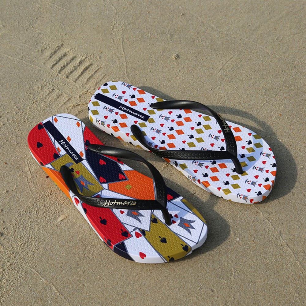 Hotmarzz Women Summer Beach Flat Sandals / Slippers / Flip Flops Printing Series (Black) Hotmarzz Women Summer Beach Flat Sandals / Slippers / Flip Flops Printing Series (Black)