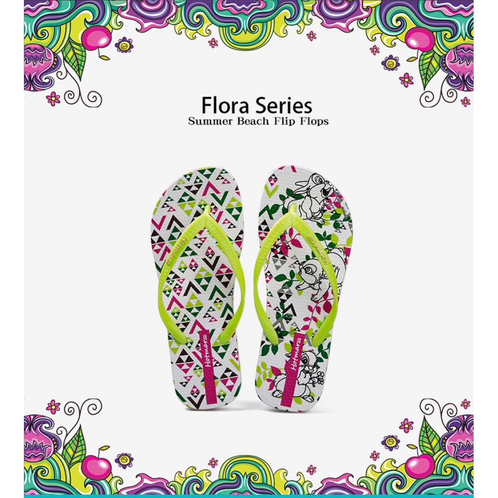 Hotmarzz Women Summer Beach Flat Sandals / Slippers / Flip Flops Flora Series (Easter Bunny) Hotmarzz Women Summer Beach Flat Sandals / Slippers / Flip Flops Flora Series (Easter Bunny)