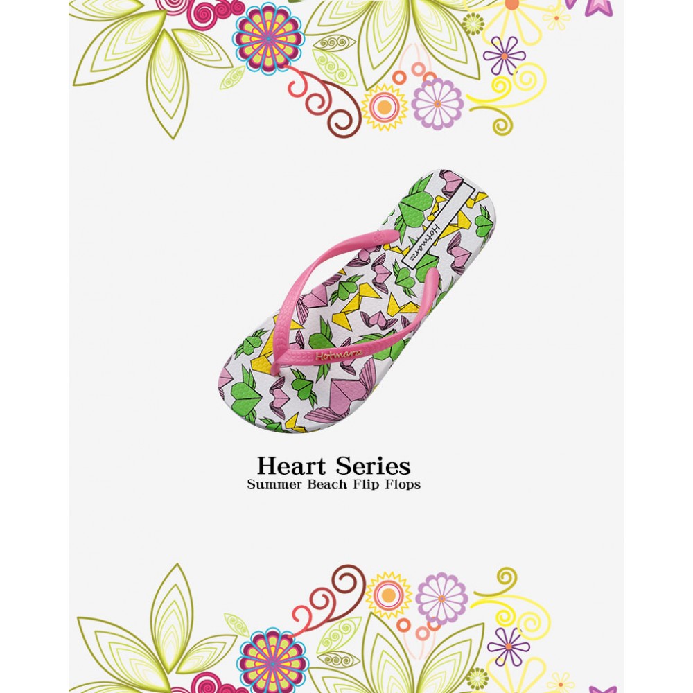 Hotmarzz Women Summer Beach Flat Sandals / Slippers / Flip Flops Heart Series (Pink) Hotmarzz Women Summer Beach Flat Sandals / Slippers / Flip Flops Heart Series (Pink)