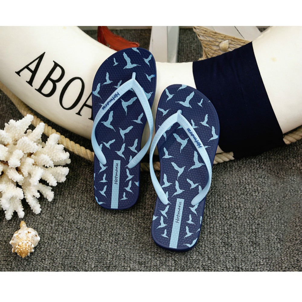 Hotmarzz Women Summer Beach Flat Sandals / Slippers / Flip Flops Seagull Series (Sky Blue) Hotmarzz Women Summer Beach Flat Sandals / Slippers / Flip Flops Seagull Series (Sky Blue)