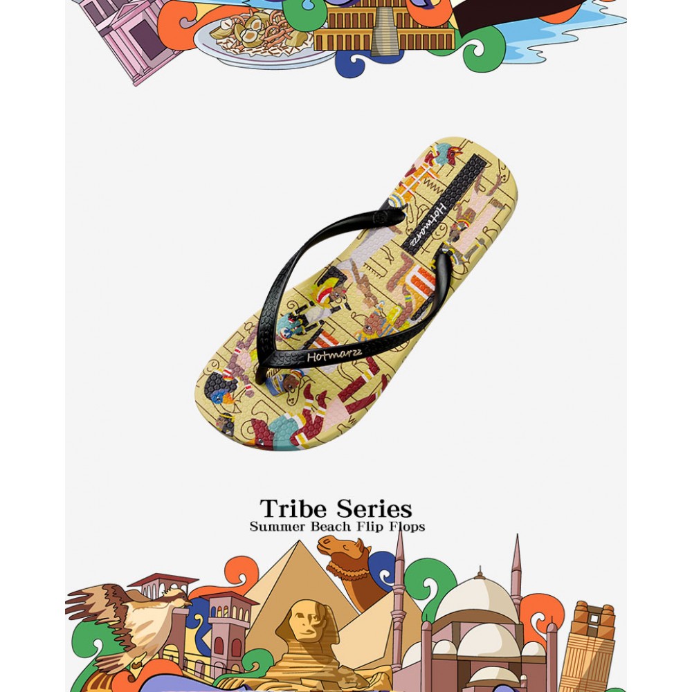 Hotmarzz Women Summer Beach Flat Sandals / Slippers / Flip Flops African Tribe Print Hotmarzz Women Summer Beach Flat Sandals / Slippers / Flip Flops African Tribe Print