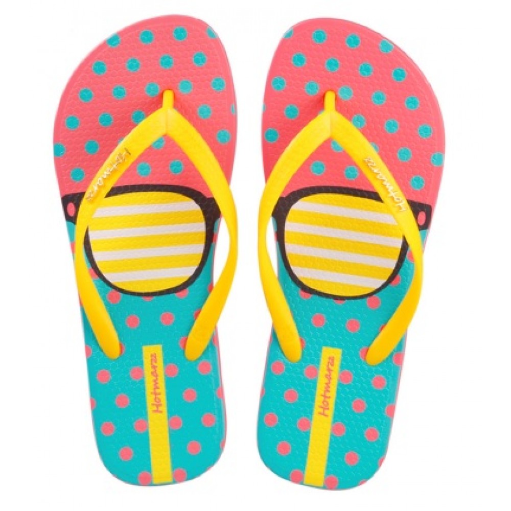 Hotmarzz Women Summer Beach Flat Sandals / Slippers / Flip Flops Glasses Print (Yellow) Hotmarzz Women Summer Beach Flat Sandals / Slippers / Flip Flops Glasses Print (Yellow)
