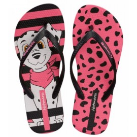 image of Hotmarzz Women Summer Beach Flat Sandals / Slippers / Flip Flops Puppy Series (Black)