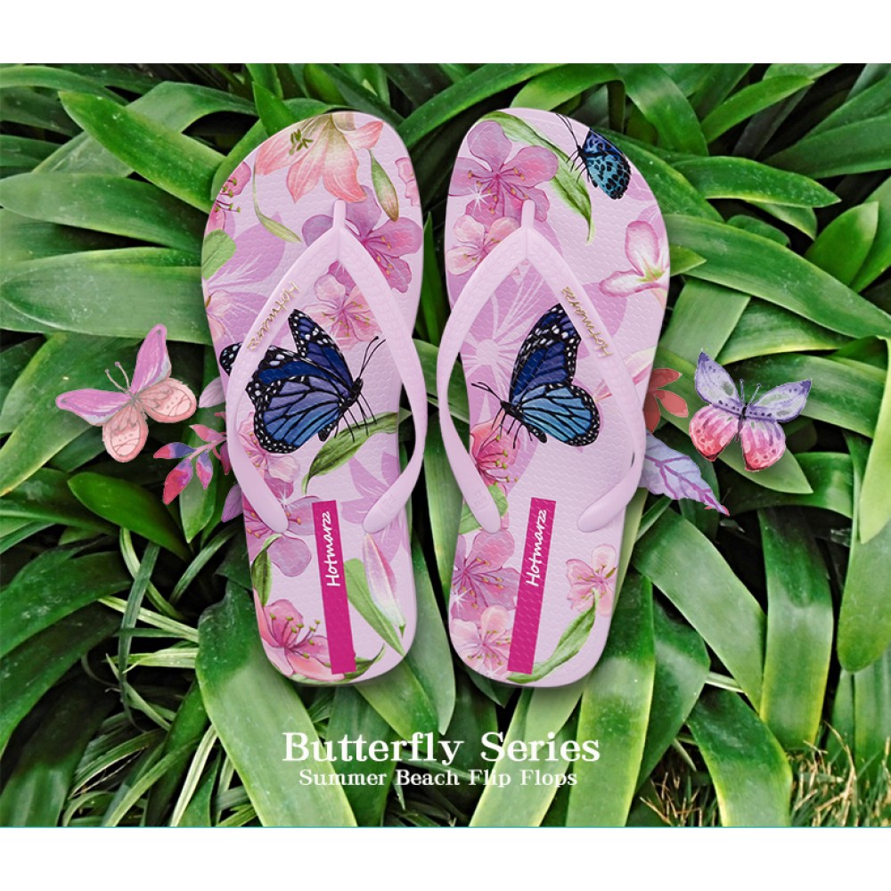 Hotmarzz Women Summer Beach Flat Sandals / Slippers / Flip Flops Butterfly Floral Hotmarzz Women Summer Beach Flat Sandals / Slippers / Flip Flops Butterfly Floral