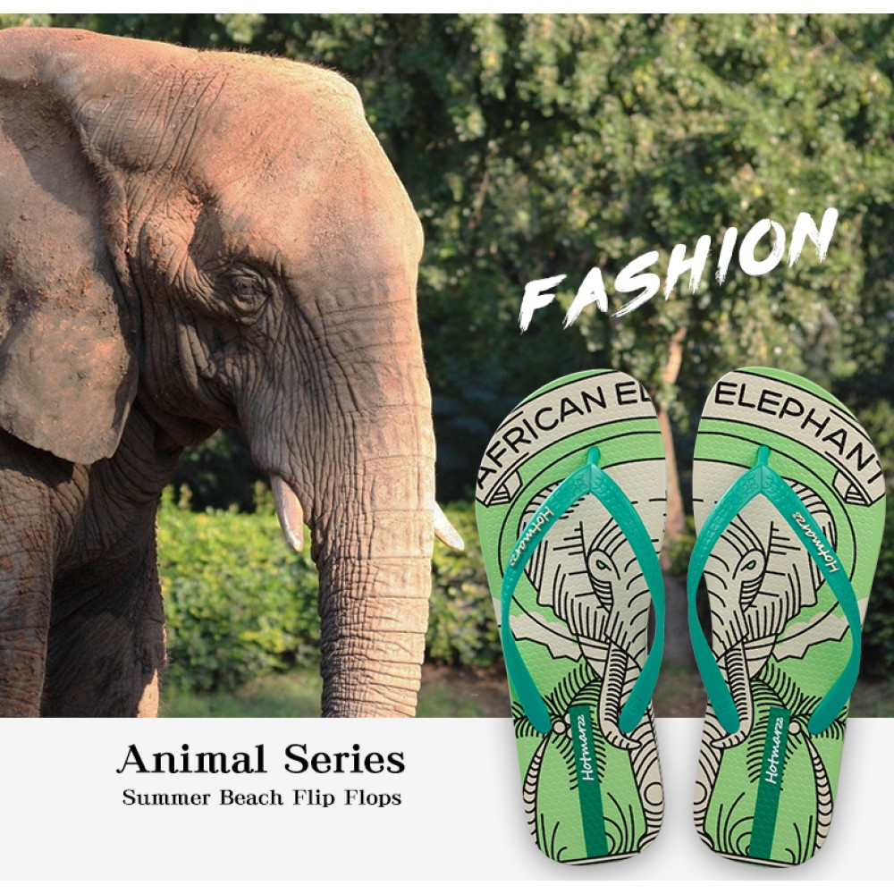 Hotmarzz Women Summer Beach Flat Sandals / Slippers / Flip Flops Animal Series (Green) Hotmarzz Women Summer Beach Flat Sandals / Slippers / Flip Flops Animal Series (Green)